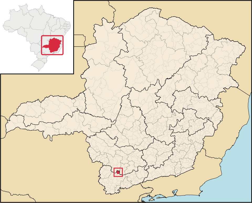 Mapa de localização de Turvolândia em MG