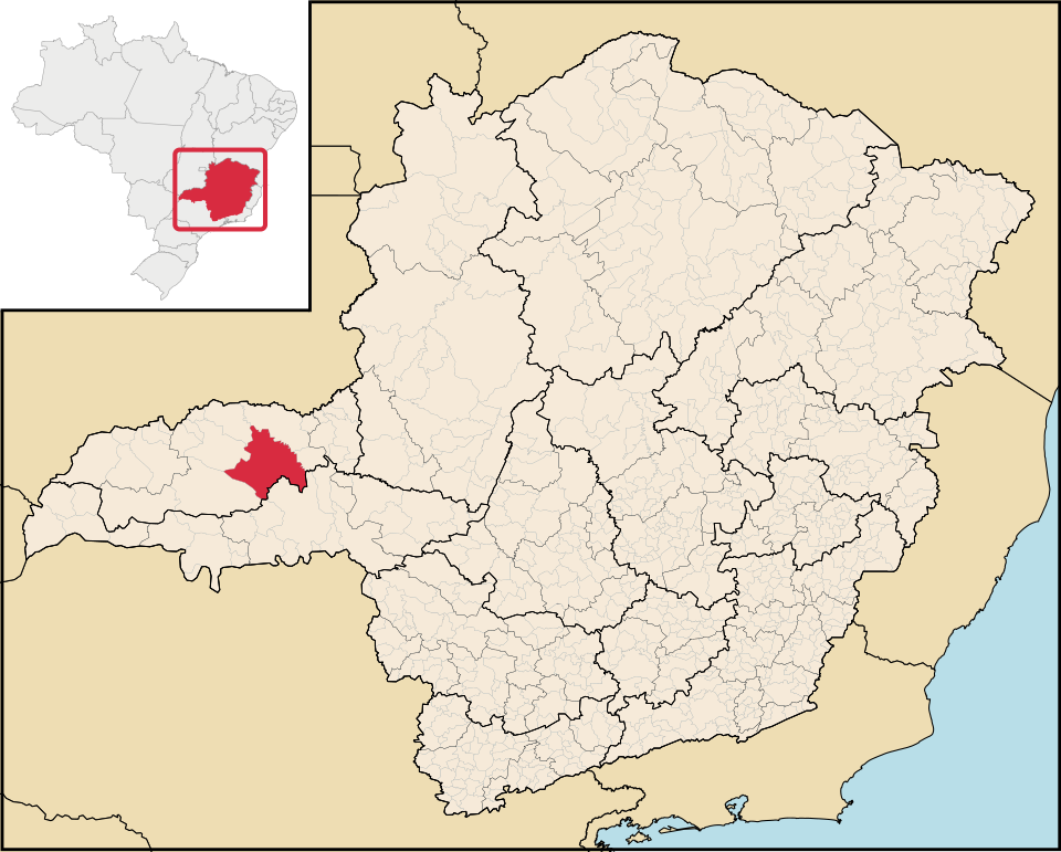 Mapa de localização de Uberlândia em MG