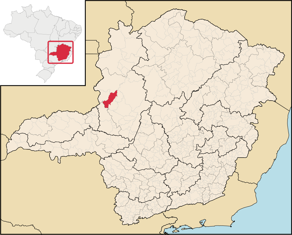 Mapa de localização de Vazante em MG