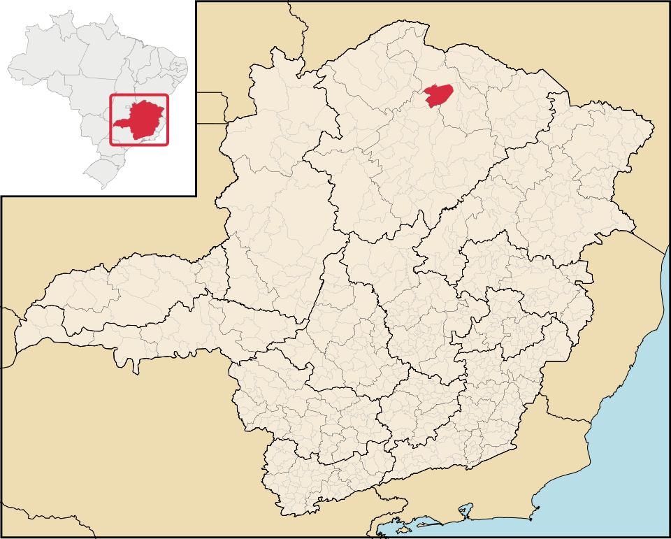 Mapa de localização de Verdelândia em MG