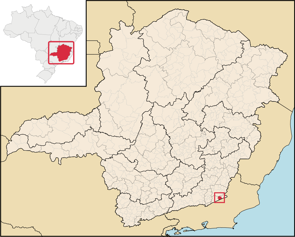 Mapa de localização de Volta Grande em MG