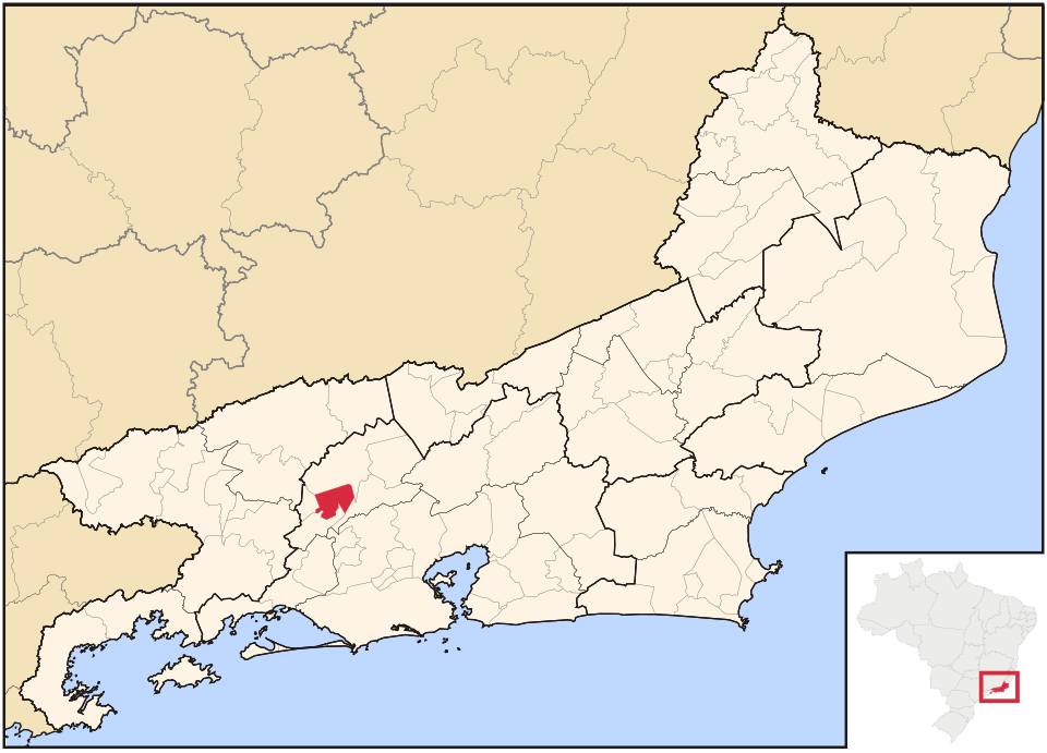 Mapa de localização de Engenheiro Paulo de Frontin em RJ