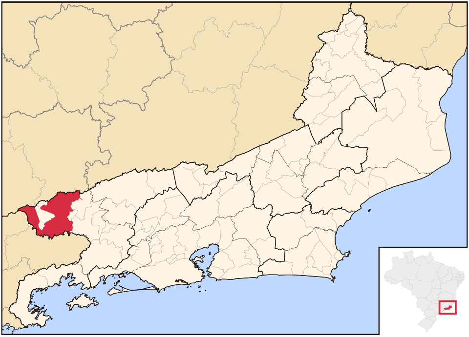 Mapa de localização de Resende em RJ