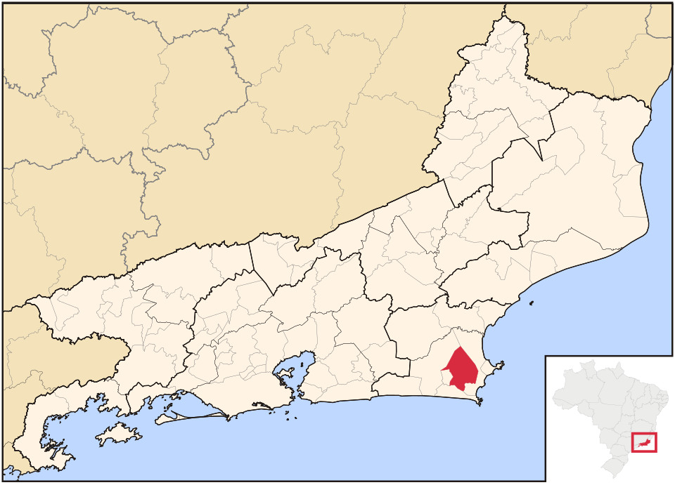 Mapa de localização de São Pedro da Aldeia em RJ