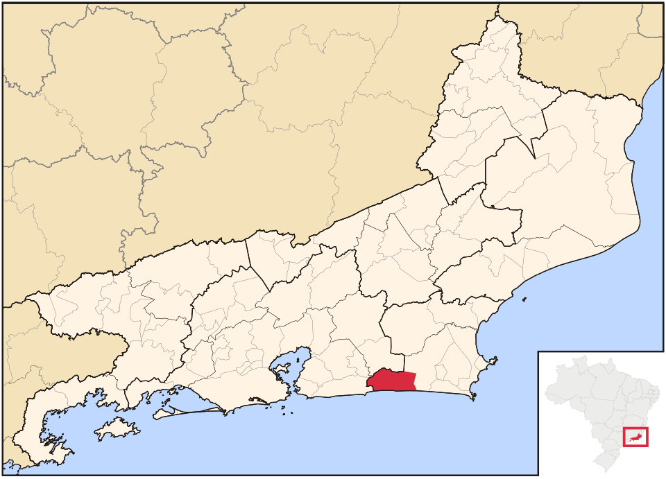 Mapa de localização de Saquarema em RJ
