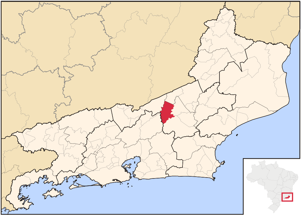 Mapa de localização de Sumidouro em RJ
