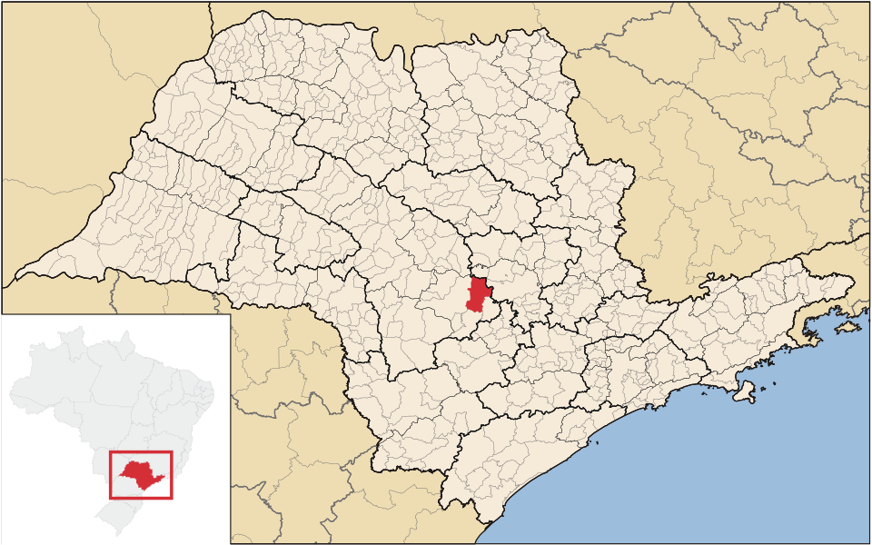 Mapa de localização de Anhembi em SP