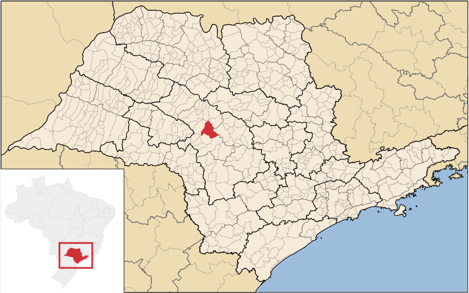 Mapa de localização de Bauru em SP