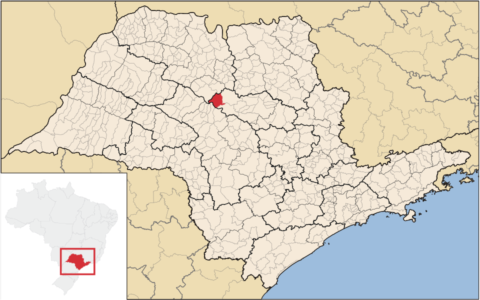 Mapa de localização de Borborema em SP