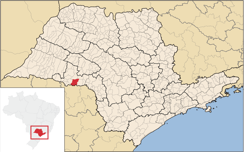 Mapa de localização de Cândido Mota em SP