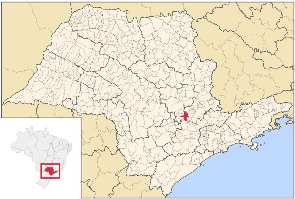 Mapa de localização de Capivari em SP
