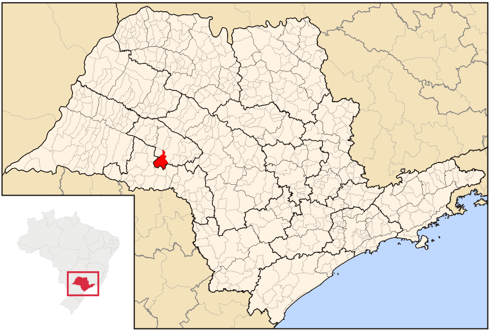 Mapa de localização de Echaporã em SP