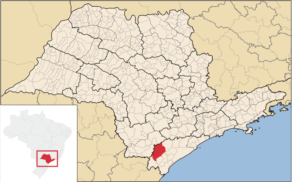 Mapa de localização de Eldorado em SP