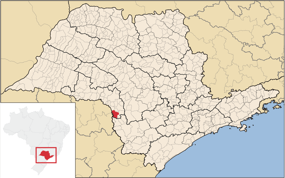 Mapa de localização de Fartura em SP