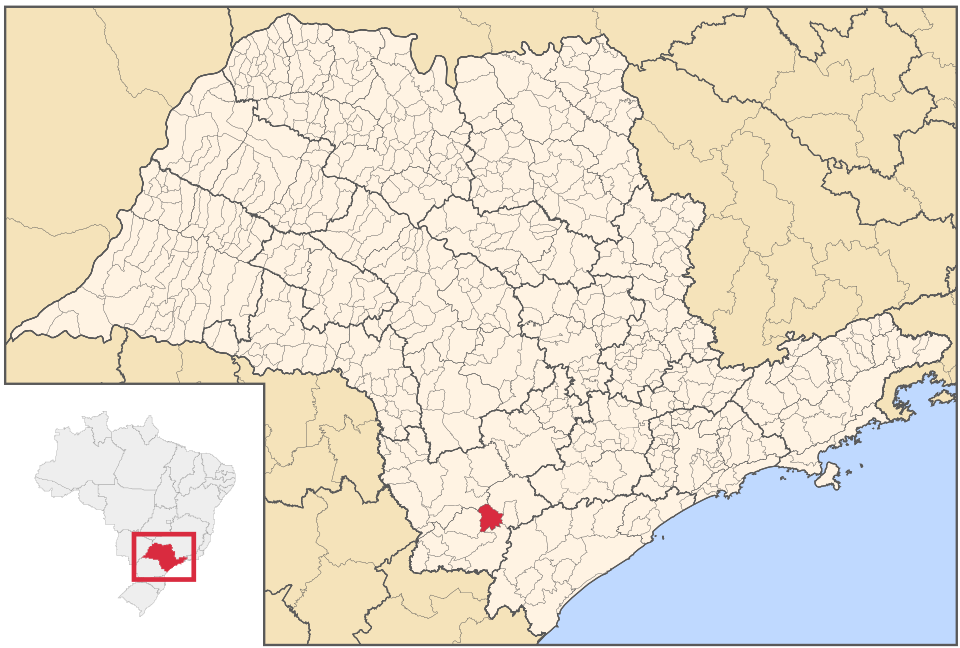 Mapa de localização de Guapiara em SP