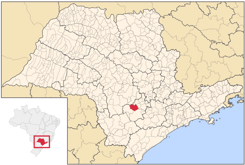 Mapa de localização de Guareí em SP