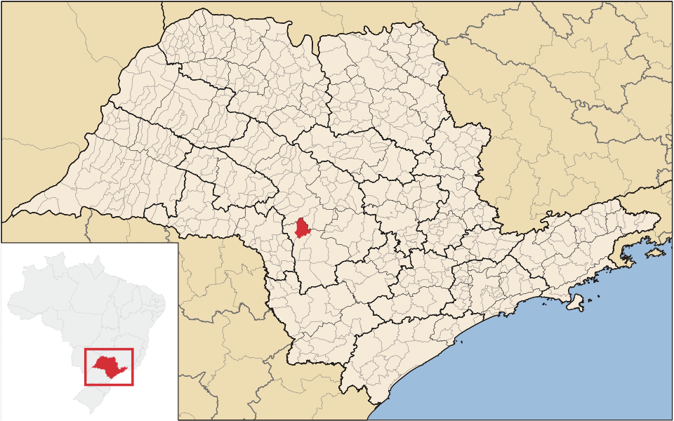 Mapa de localização de Iaras em SP