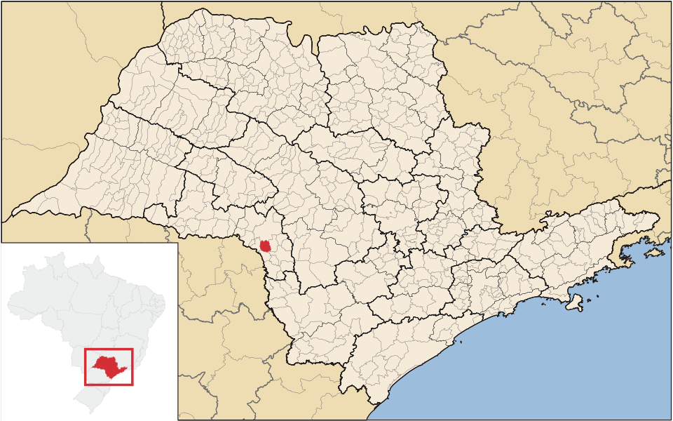 Mapa de localização de Ipaussu em SP