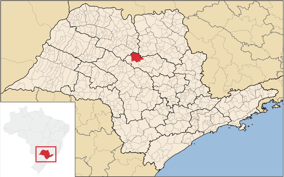 Mapa de localização de Itápolis em SP
