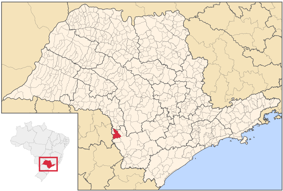 Mapa de localização de Itaporanga em SP