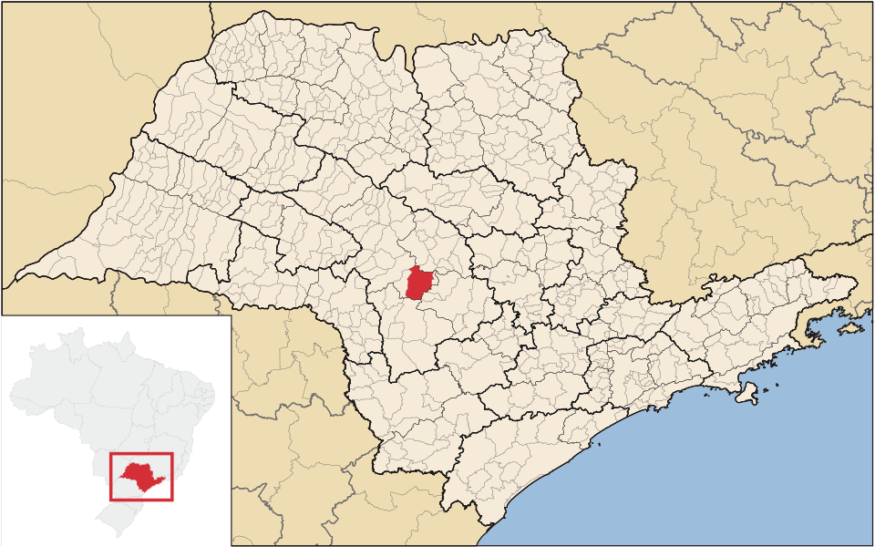 Mapa de localização de Lençóis Paulista em SP