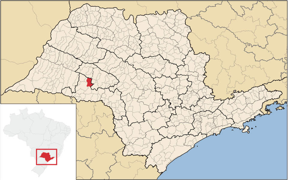 Mapa de localização de Lutécia em SP