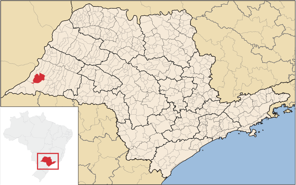 Mapa de localização de Marabá Paulista em SP