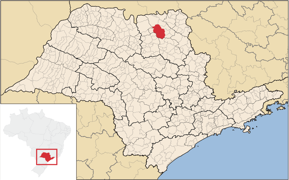 Mapa de localização de Morro Agudo em SP