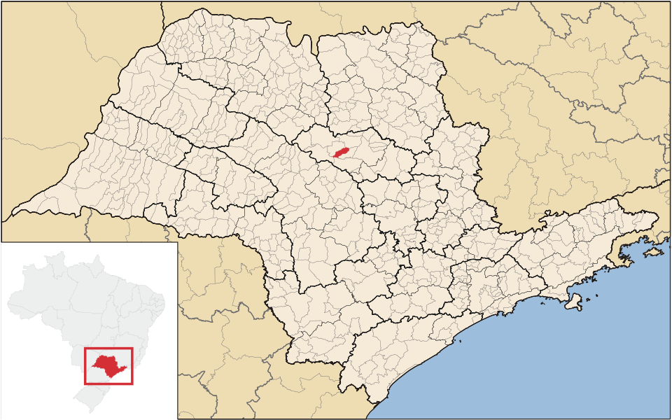 Mapa de localização de Nova Europa em SP
