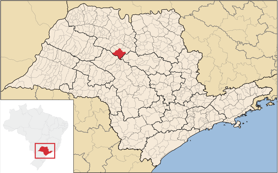 Mapa de localização de Novo Horizonte em SP
