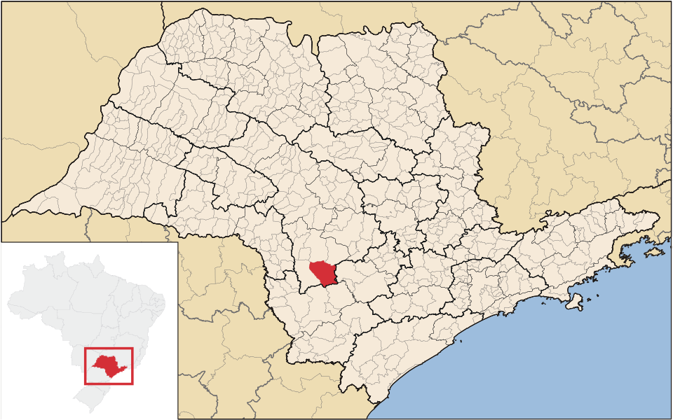 Mapa de localização de Paranapanema em SP
