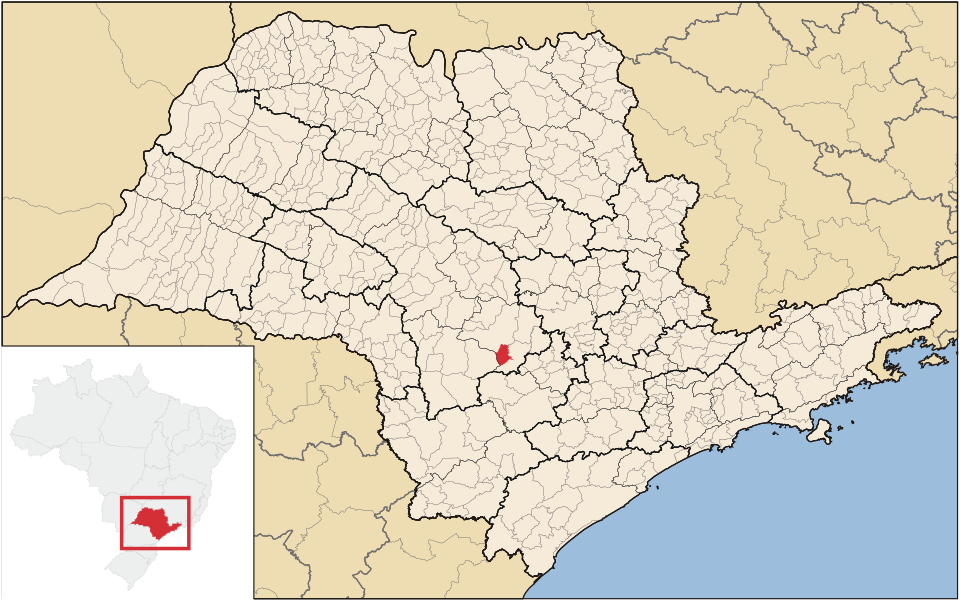 Mapa de localização de Pardinho em SP