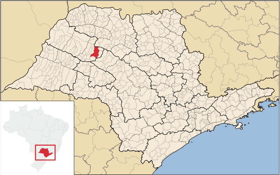 Mapa de localização de Penápolis em SP