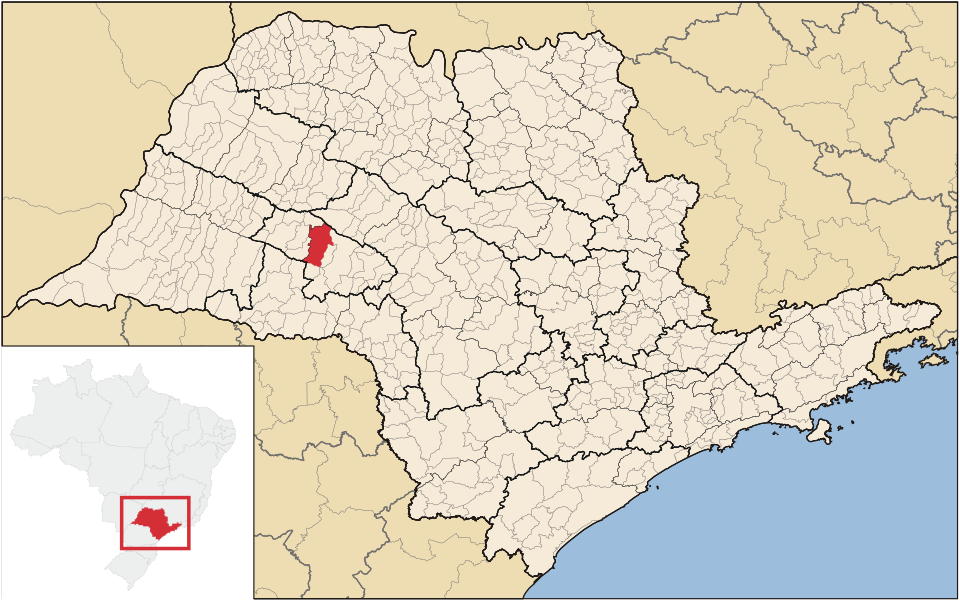 Mapa de localização de Pompéia em SP