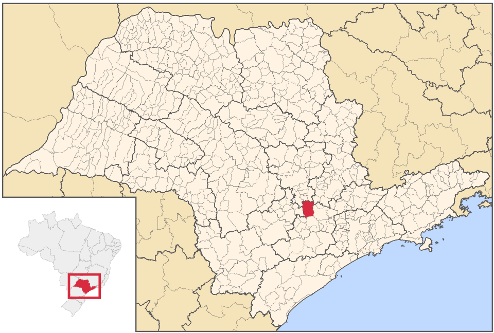 Mapa de localização de Porto Feliz em SP