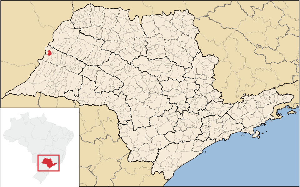 Mapa de localização de Santa Mercedes em SP