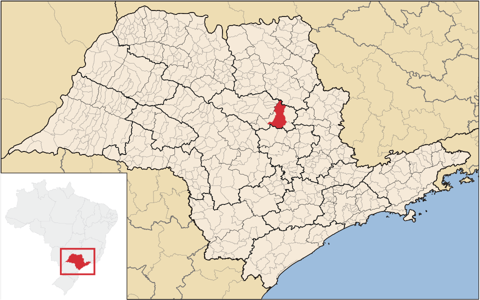 Mapa de localização de São Carlos em SP