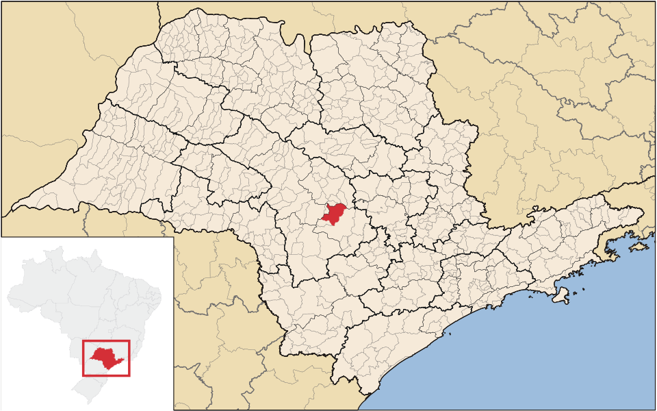 Mapa de localização de São Manuel em SP