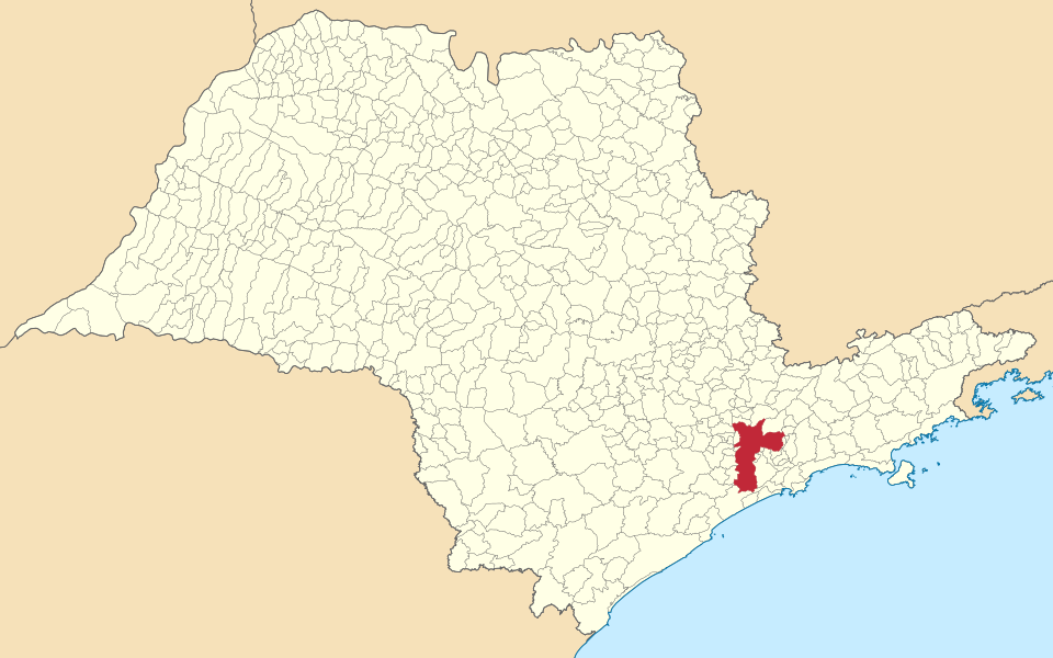 Mapa de localização de São Paulo em SP