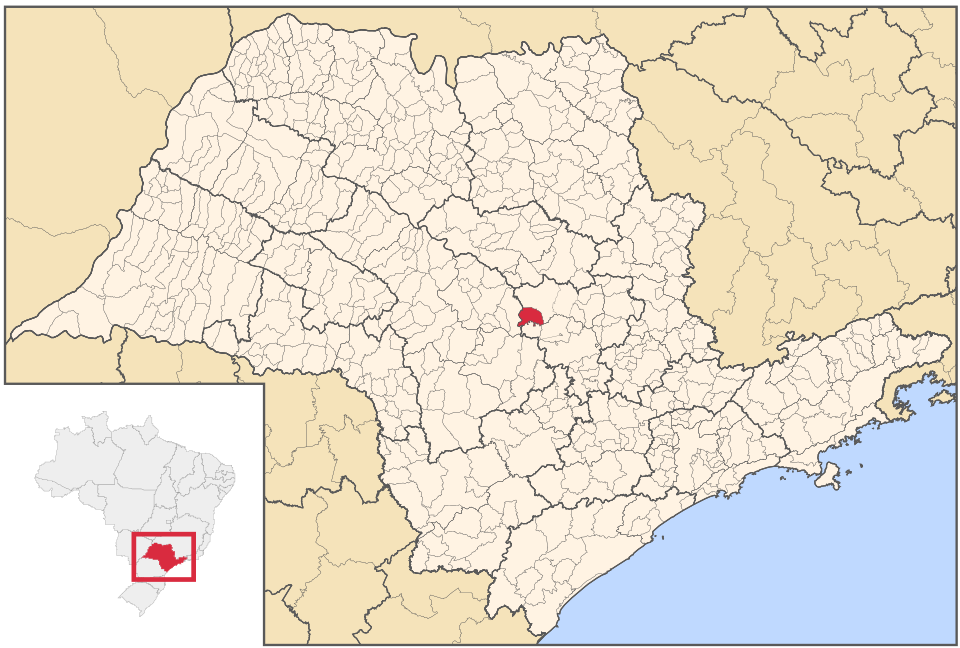Mapa de localização de Torrinha em SP