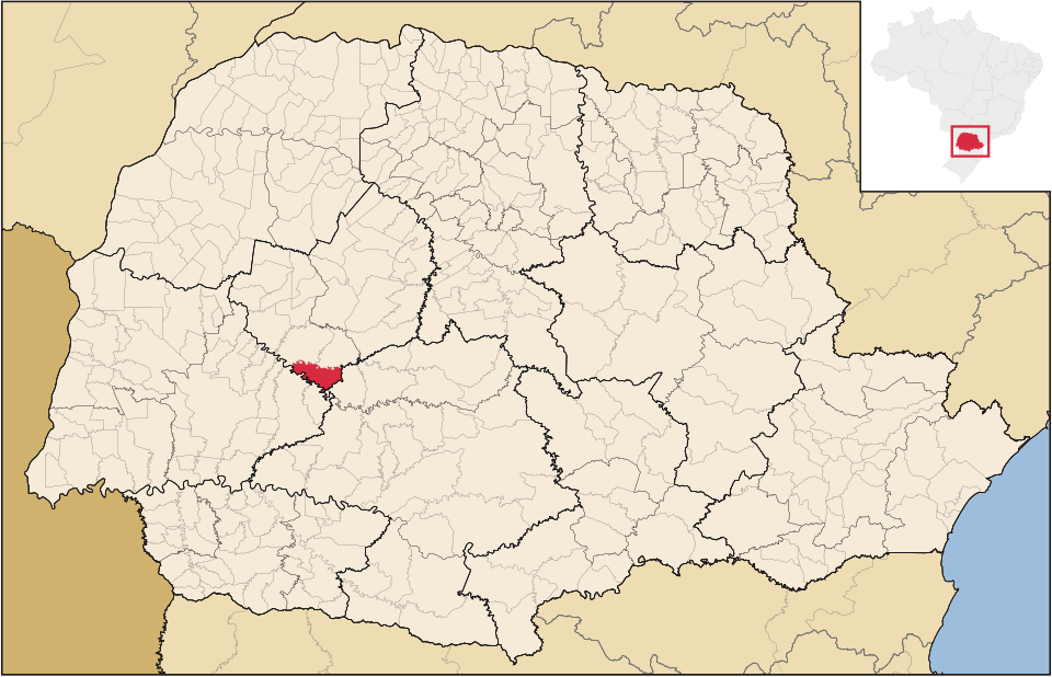 Mapa de localização de Altamira do Paraná em PR