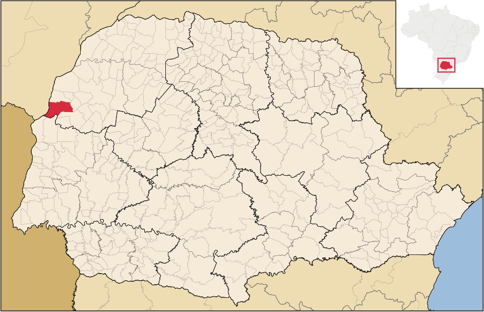 Mapa de localização de Altônia em PR
