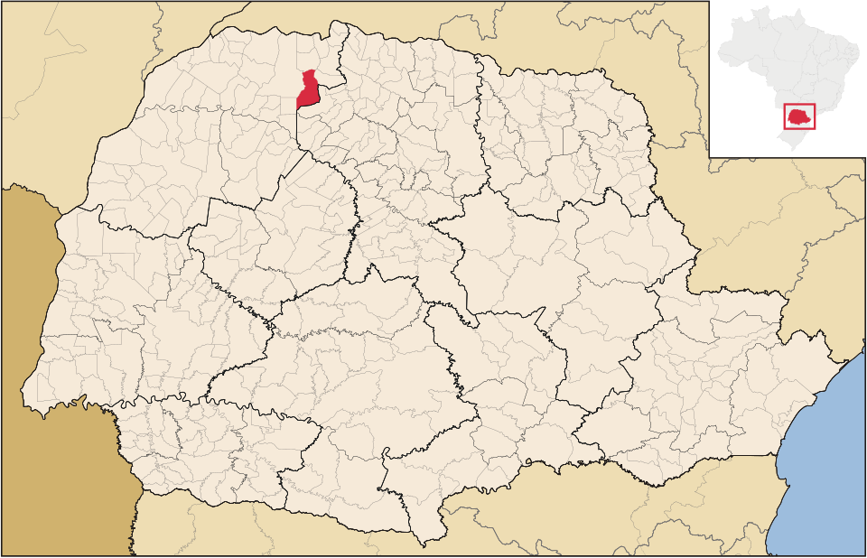 Mapa de localização de Alto Paraná em PR