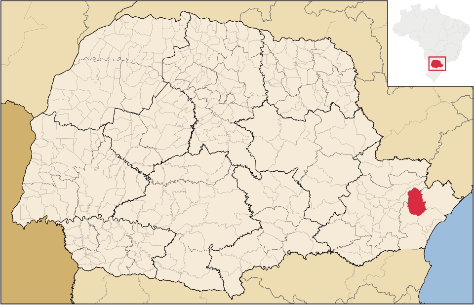 Mapa de localização de Antonina em PR
