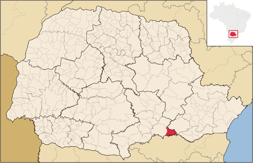 Mapa de localização de Antônio Olinto em PR