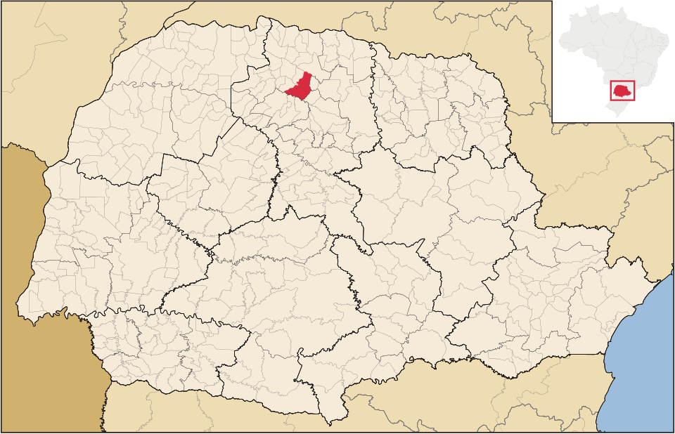 Mapa de localização de Astorga em PR