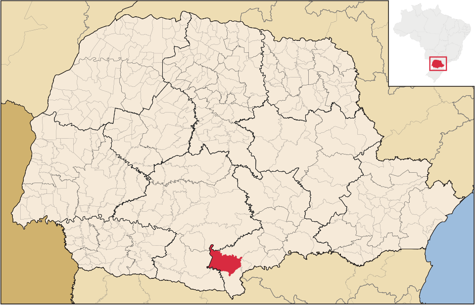 Mapa de localização de Bituruna em PR