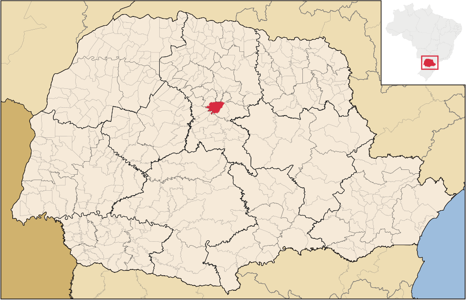Mapa de localização de Borrazópolis em PR