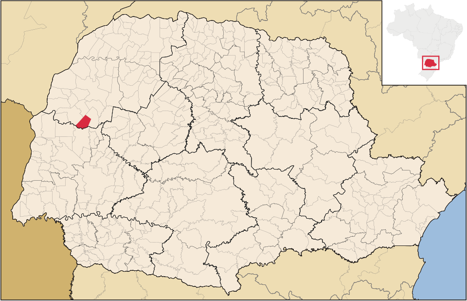 Mapa de localização de Brasilândia do Sul em PR