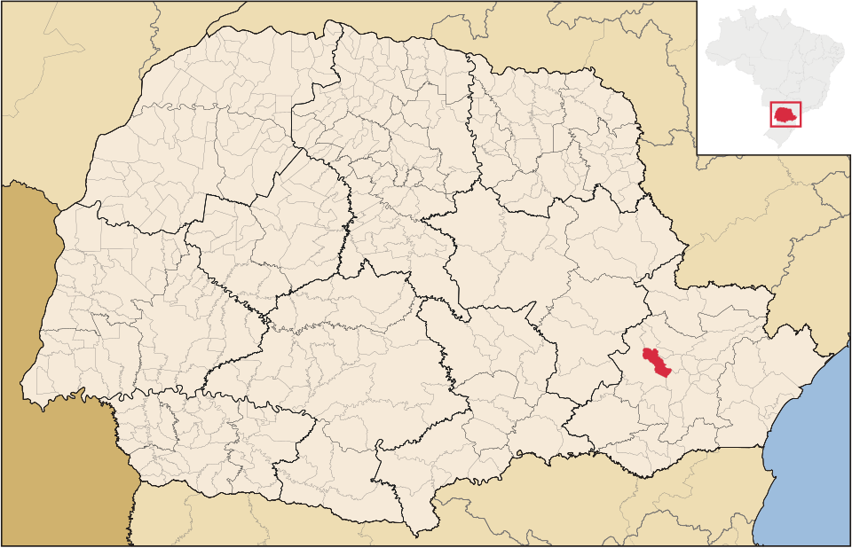 Mapa de localização de Campo Magro em PR